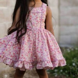 Floral Pink Ruffle Dress